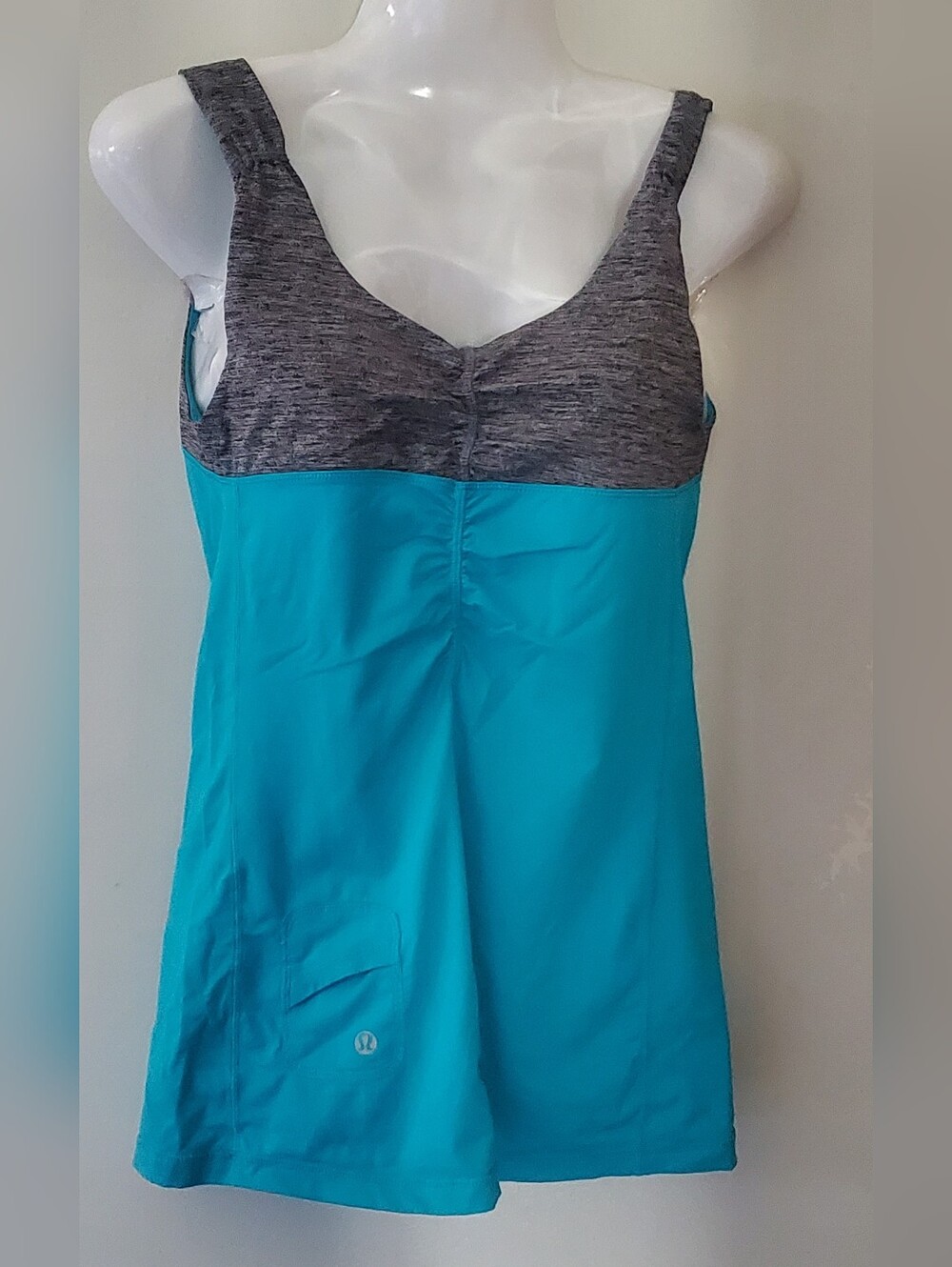 lululemon athletica Teal and Gray Tank Top